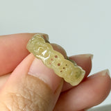 17.4mm A-Grade Natural Yellow Jadeite Ring Band No.161812