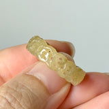 17.4mm A-Grade Natural Yellow Jadeite Ring Band No.161812