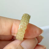 17.4mm A-Grade Natural Yellow Jadeite Ring Band No.161812