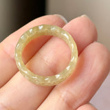 17.4mm A-Grade Natural Yellow Jadeite Ring Band No.161812