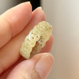 17.4mm A-Grade Natural Yellow Jadeite Ring Band No.161812