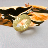 17.4mm A-Grade Natural Yellow Jadeite Ring Band No.161811