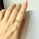 17.4mm A-Grade Natural Yellow Jadeite Ring Band No.161811