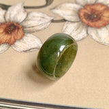 19.2mm A-Grade Natural Dark Green Jadeite Ring Band No: 161550