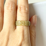 17.4mm A-Grade Natural Yellow Jadeite Ring Band No.161811