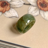 19.2mm A-Grade Natural Dark Green Jadeite Ring Band No: 161550