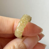 17.4mm A-Grade Natural Yellow Jadeite Ring Band No.161811