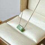 A-Grade Natural Moss On Snow Jadeite Barrel No.172559