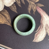 19.2mm A-Grade Natural Light Green Jadeite Ring Band No: 161556