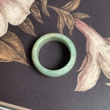19.2mm A-Grade Natural Light Green Jadeite Ring Band No: 161556