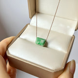 A-Grade Natural Moss On Snow Jadeite Barrel No.172561