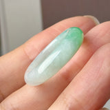 17.4mm A-Grade Natural Moss On Snow Jadeite Ring Band No. 162562