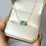 A-Grade Natural Moss On Snow Jadeite Barrel No.172563