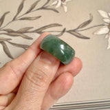 19.3mm A-Grade Natural Bluish Green Jadeite Ring Band No: 161551