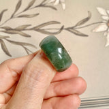 19.3mm A-Grade Natural Bluish Green Jadeite Ring Band No: 161551