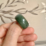 19.3mm A-Grade Natural Bluish Green Jadeite Ring Band No: 161551