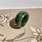 19.3mm A-Grade Natural Dark Green Jadeite Ring Band No: 161552