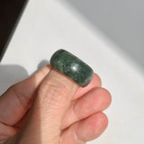 19.3mm A-Grade Natural Dark Green Jadeite Ring Band No: 161552