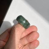 19.3mm A-Grade Natural Dark Green Jadeite Ring Band No: 161552