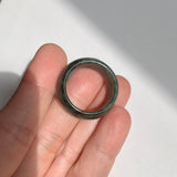 19.3mm A-Grade Natural Dark Green Jadeite Ring Band No: 161552