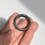 19.3mm A-Grade Natural Dark Green Jadeite Ring Band No: 161552