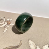 19.3mm A-Grade Natural Dark Green Jadeite Ring Band No: 161568
