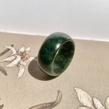 19.3mm A-Grade Natural Dark Green Jadeite Ring Band No: 161568