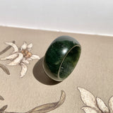 19.3mm A-Grade Natural Dark Green Jadeite Ring Band No: 161568
