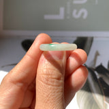17.4mm A-Grade Natural Moss On Snow Abacus Ring Band No.162212