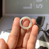 17.4mm A-Grade Natural Moss On Snow Abacus Ring Band No.162212