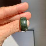 19.3mm A-Grade Natural Dark Green Jadeite Ring Band No: 161568