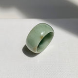 19.3mm A-Grade Natural Light Green Jadeite Ring Band No: 161573
