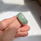 19.3mm A-Grade Natural Light Green Jadeite Ring Band No: 161573
