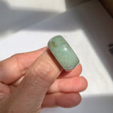 19.3mm A-Grade Natural Light Green Jadeite Ring Band No: 161573