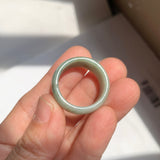 19.3mm A-Grade Natural Light Green Jadeite Ring Band No: 161573