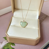 A-Grade Natural Light Green Jadeite Love Pendant No. 172855