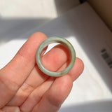 19.3mm A-Grade Natural Light Green Jadeite Ring Band No: 161573