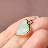 A-Grade Natural Light Green Jadeite Love Pendant No. 172855