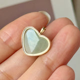 A-Grade Natural Light Green Jadeite Love Pendant No. 172855