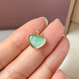 A-Grade Natural Moss On Snow Jadeite Love Pendant No. 172856