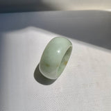 19.3mm A-Grade Natural Light Green Jadeite Ring Band No: 161560