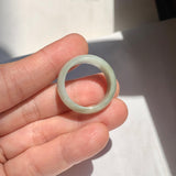 19.3mm A-Grade Natural Light Green Jadeite Ring Band No: 161560