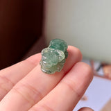 A-Grade Natural Bluish Green Jadeite Ox Pendant No.220366