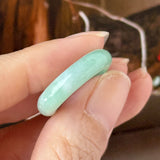 16.8mm A-Grade Natural Moss On Snow Jadeite Ring Band No. 162567