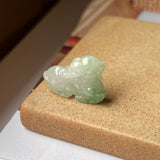 A-Grade Natural Light Grey Green Jadeite Goat Pendant No.170978