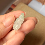 A-Grade Natural Light Grey Green Jadeite Goat Pendant No.170978