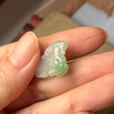 A-Grade Natural Light Grey Green Jadeite Goat Pendant No.170978