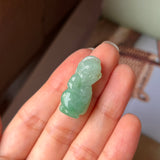 A-Grade Natural Green Jadeite Monkey Pendant No.171375