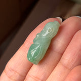 A-Grade Natural Green Jadeite Monkey Pendant No.171375