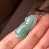 A-Grade Natural Green Jadeite Monkey Pendant No.171375